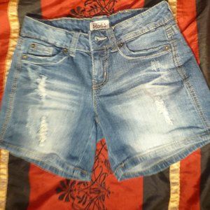 Mudd  Stretch Blue Denim Distressed Jeans Juniors Size 1
